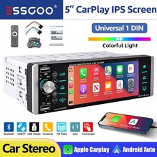 Single DIN Apple CarPlay Android Auto Car Stereo Radio Touch Screen GPS NAV WiFi