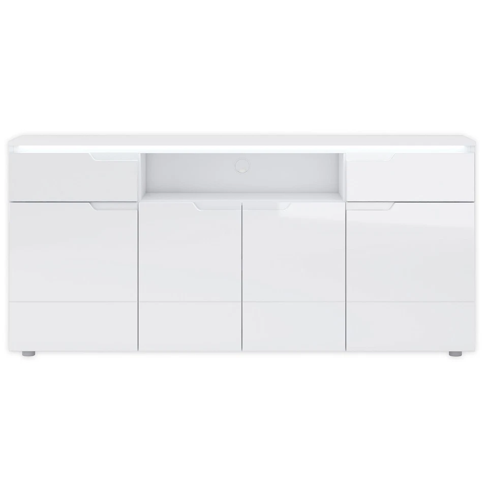 TV-Sideboard - weiß Hochglanz - 180 cm Sideboard Kommode TV Sideboard - Bild 3 von 4