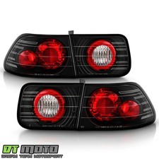 For Black 1996-2000 Honda Civic 2dr Coupe Tail Lights Brake Lamps Leftright Set
