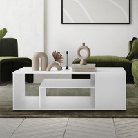 Beistelltisch Couchtisch Weiß Sofatisch Wohnzimmertisch Kaffeetisch 110X50X41 Cm