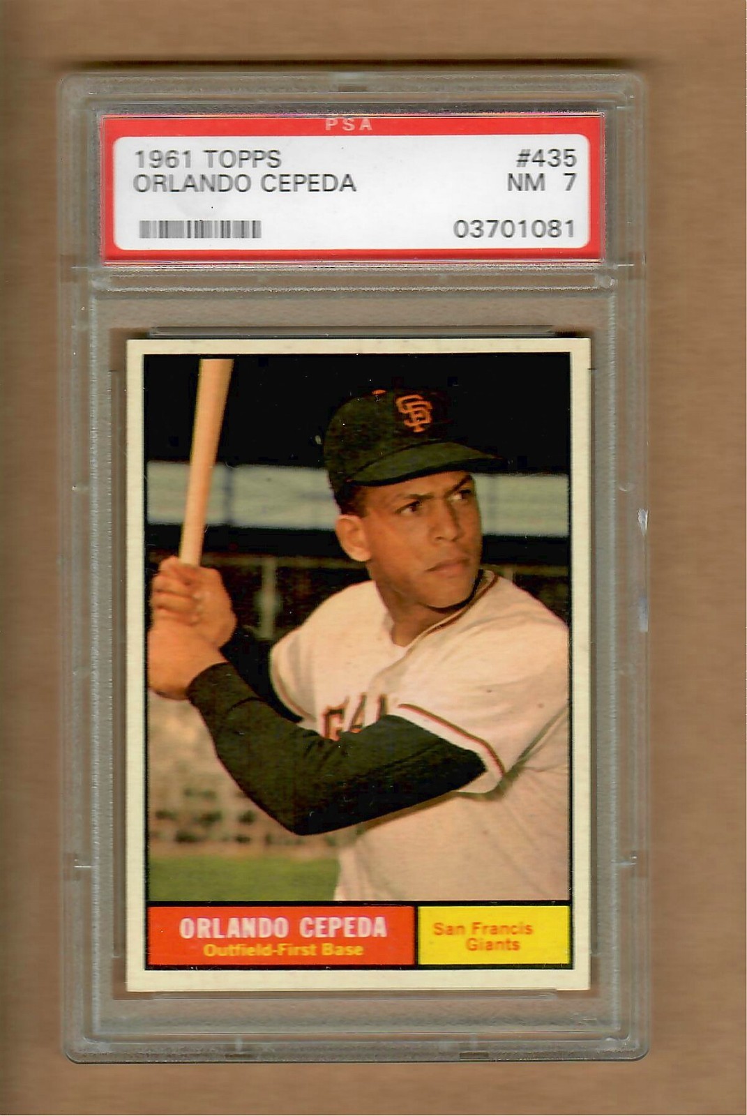 1961 TOPPS #435 ORLANDO CEPEDA PSA 7