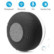 BONBON Bluetooth Shower Speaker Waterproof Portable Speakerphone w/ Built-in Mic