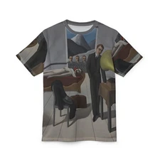 Rene Magritte The Menaced Assassin Surrealism Art Graphic Unisex Tee T-Shirt Top