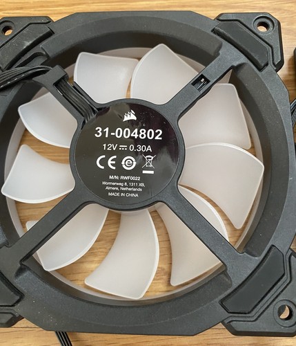 Corsair 31-004802 RWF002 Ventilateurs PC x 3 12v 0,30A Ventilateurs de Refroidissement pour PC Gaming - Photo 3/7