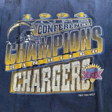 AFC Conference Champions San Diego Chargers short sleeve navy shirt KV39040