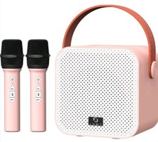 Karaoke Machine for Adults and Kids, 2 Wireless Microphones Portable Bluetooth S