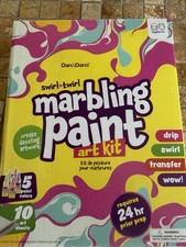 Dan Darci Swirl Twirl Marbling Paint Art Kit, Ages 6 , 15 Colors, 10 Sheets