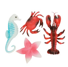 Ocean Sea Life Plastic Party Decorations 12PC 7.5"-11.5" Under the Sea Decor
