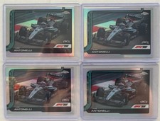 (4) 2025 Topps Chrome F1 Kimi Antonelli RC Rookie Silver Refractor #80 Car Lt