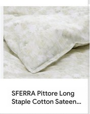 Sferra Pittore ,Green And White,Duvet Cover Full/Queen