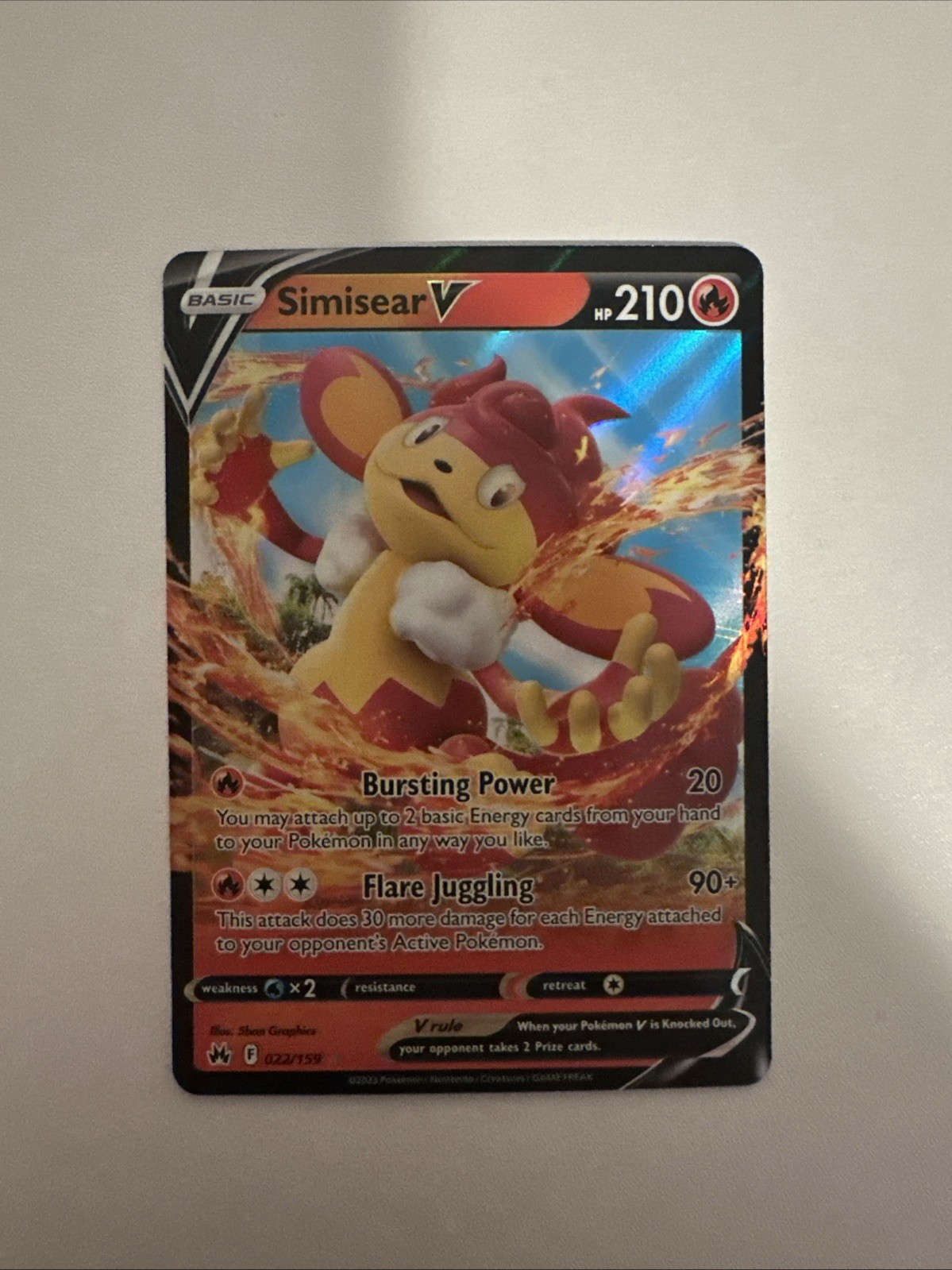 Simisear V 022/159 Crown Zenith Holo