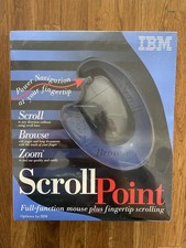 Vintage IBM ScrollPoint Mouse New In Box Sealed Full-Function Fingertip Scrollin