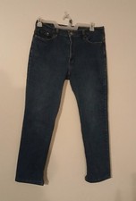 Levis 505 Jeans Mens 36x30 Blue Straight Leg Regular Fit