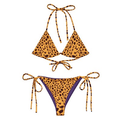 Cheetah Animal Print String Bikini Swimwear