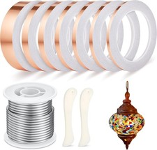 10 Pcs Stained Glass Supplies Set Include 1 lb Spool 60/40 Solder for Stained Gl