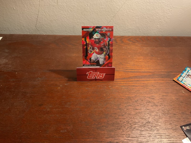 Braelon allen 2024 prizm draft picks rc red cracked icwnr ban