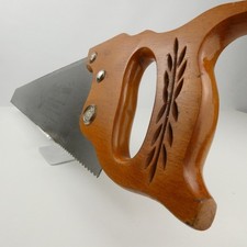 Royal Crown by PA Saw Co Hand Saw 20 in Blade Wheat Handle Vintage Made in USA
