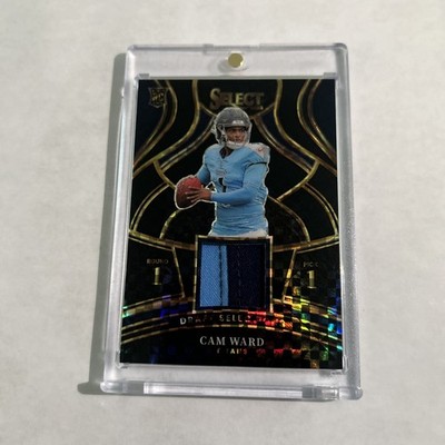 2025 Panini Select - Draft Selections Black Prizm 1/1 Cam Ward #DSM-CWD (MEM,RC)