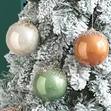 3x Christmas Balls Christmas Tree Ornaments Shiny Christmas Decoration