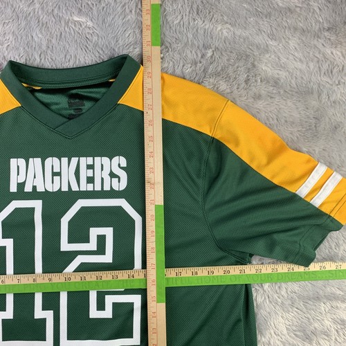 Green Bay Packers Jersey Mens Large Green Aaron Rodgers 12 Majestic NFL Football - Picture 5 of 11