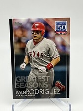 2019 Update 150 Years of Baseball Greatest Seasons Black /299 Ivan Rodriguez HOF
