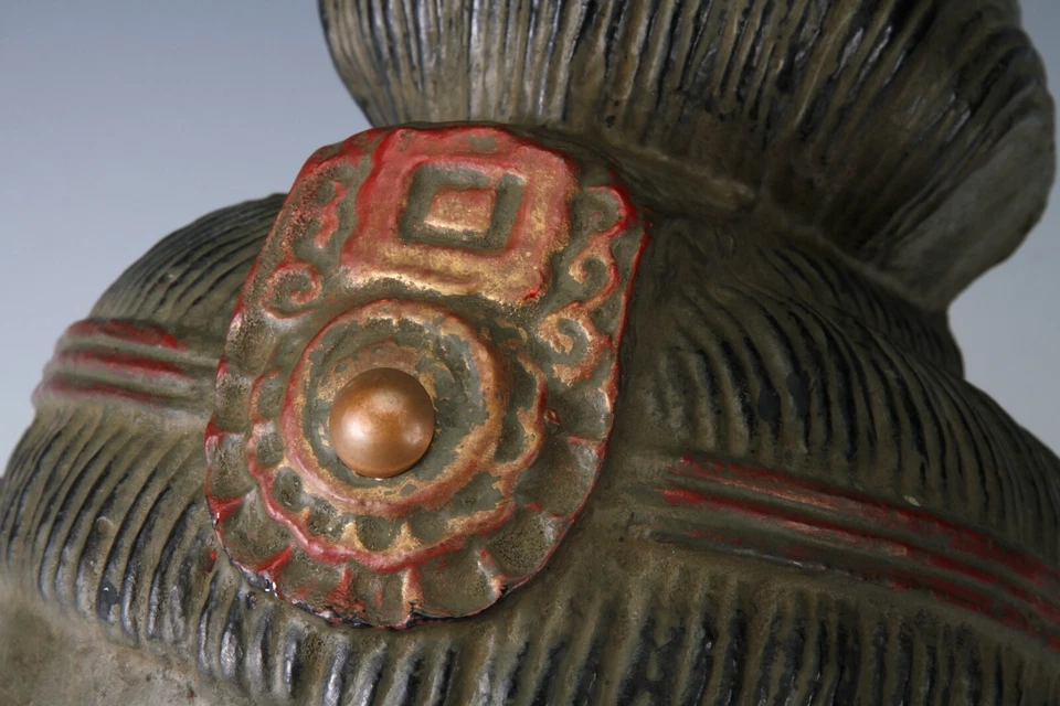 Old Vintage Big Size Paper Clay Buddhism Mask -Holy Buddha- Early Showa Period - Image 4 of 4