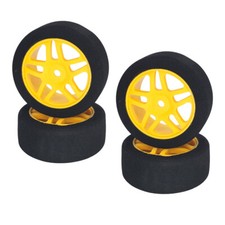 NHX RC 1/10 Alpha SH40 Pre-Glued Foam Tires/Wheels 4 - Yellow