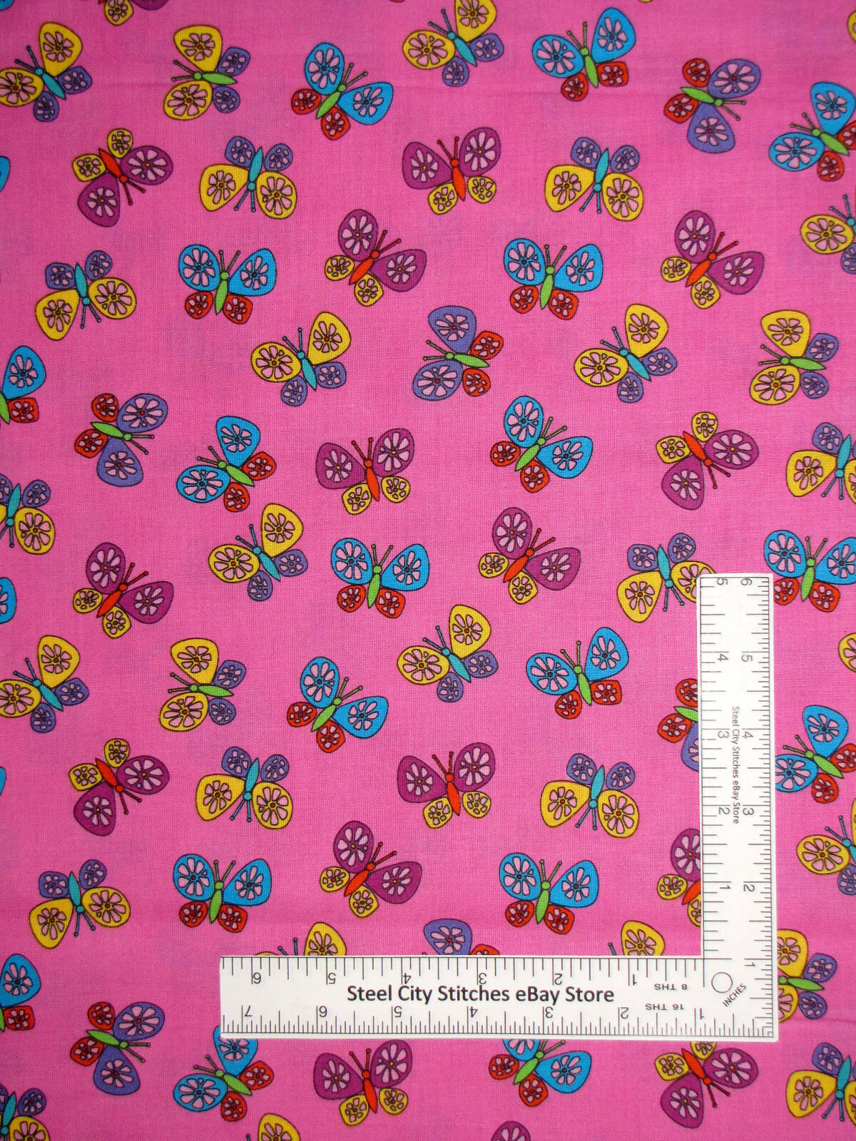 Butterfly Fabric Butterflies Toss Pink Cotton Timeless Treasures C8756 By Yard