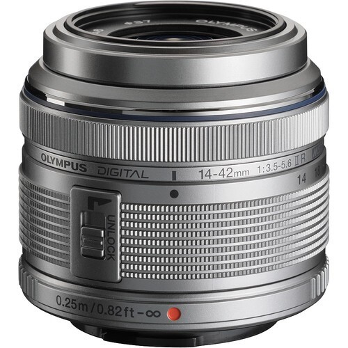 Olympus M.Zuiko Digital 14-42mm f3.5-5.6 II R Lens (Silver) - Picture 1 of 2