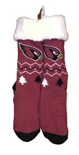 FOCO NFL Arizona Cardinals Footy Sherpa Slipper Sock Slippers Women  s Size 6-10