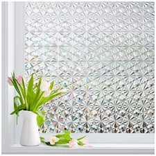 Windimiley Window Privacy Film Frosted Glass Window Clings: Stained Glass 