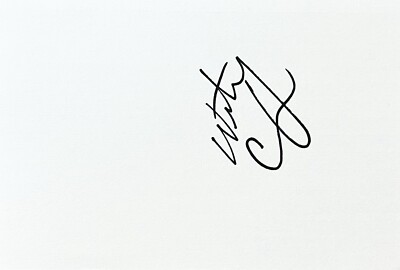Witney Carson Signed IP 4x6 Index Card In Top Loader - Dancing With The Stars
