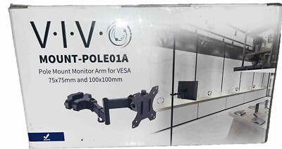 Vivo Mount Pole 01A Pole Mount Monitor Arm For VESA 75x75mm & 100x100mm