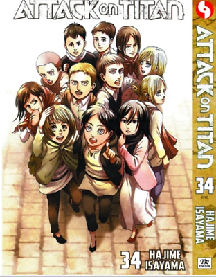 ATTACK ON TITAN Hajime Isayama Manga Volume 1-34 Full Set English Comic  EXPRESS