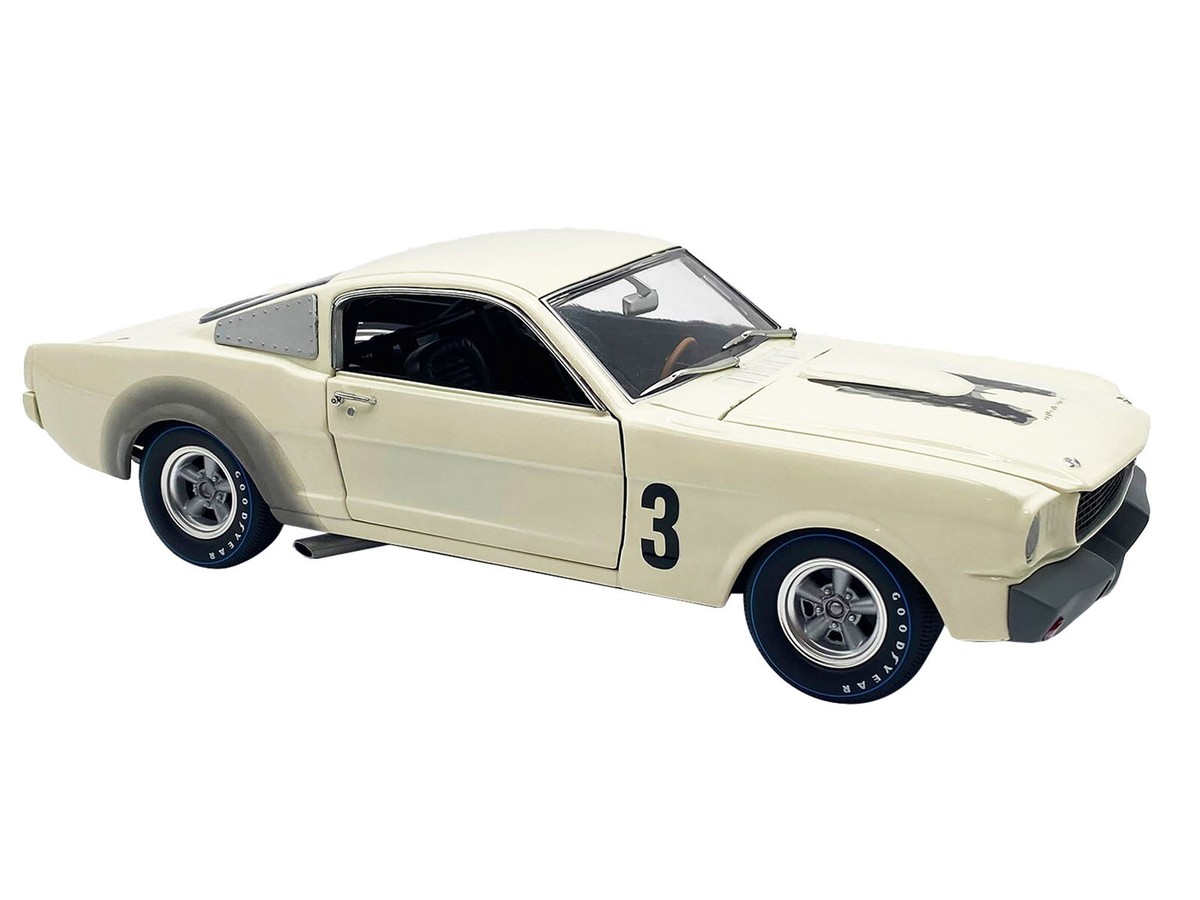 1965 SHELBY GT350R PROTOTYPE #3 WHITE 1/18 DIECAST MODEL CAR BY