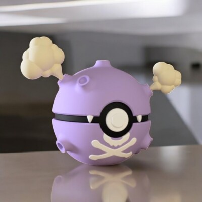 Toxic Charm: 3D-Printed Koffing Pokéball