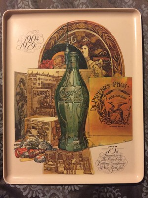 Vintage 1904-1979 Coca Cola Bottling Co. NY 75th Anniversary Tray 9 1/2  X 12 