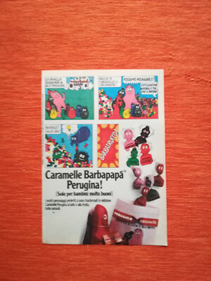 ORIGINAL ADVERTISING CANDY BARBAPAPA' ''PERUGINA'' 1977