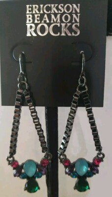 New Erickson Beamon Rocks Linear Arcade Brights Earrings