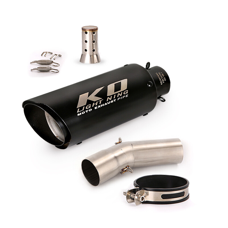 【mnem】Clady Brush muffler 2009-2024 Kawasaki ZX6R ZX636 Exhaust Mid Pipe 51mm Muffler