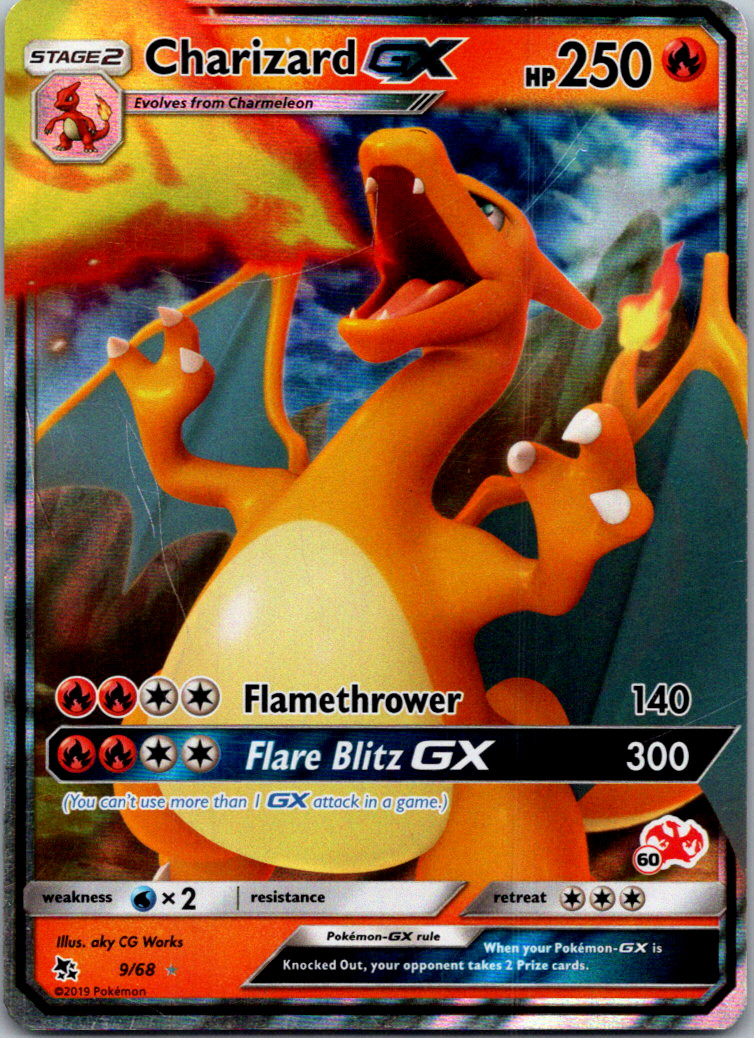 Pokemon Charizard GX Battle Academy Stamped 60 9/68 Hidden Fates NM TCG
