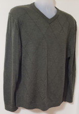 Gap Merino Wool V Neck Green Mens Sweater   Size 2XL