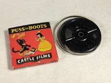 Vintage 1940s Puss in Boots 762 8mm Castle Films Movie Reel in Original Box