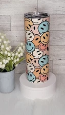New 20 oz Smiley Face Sublimation Tumbler