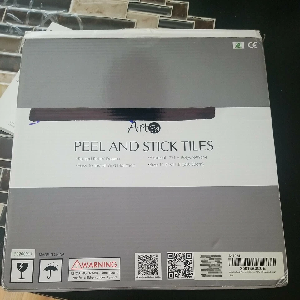 5 x new Peel and Stick Brick Kitchen Wall Tile size 11.8 " x 11.8 "  - Image 2 of 4