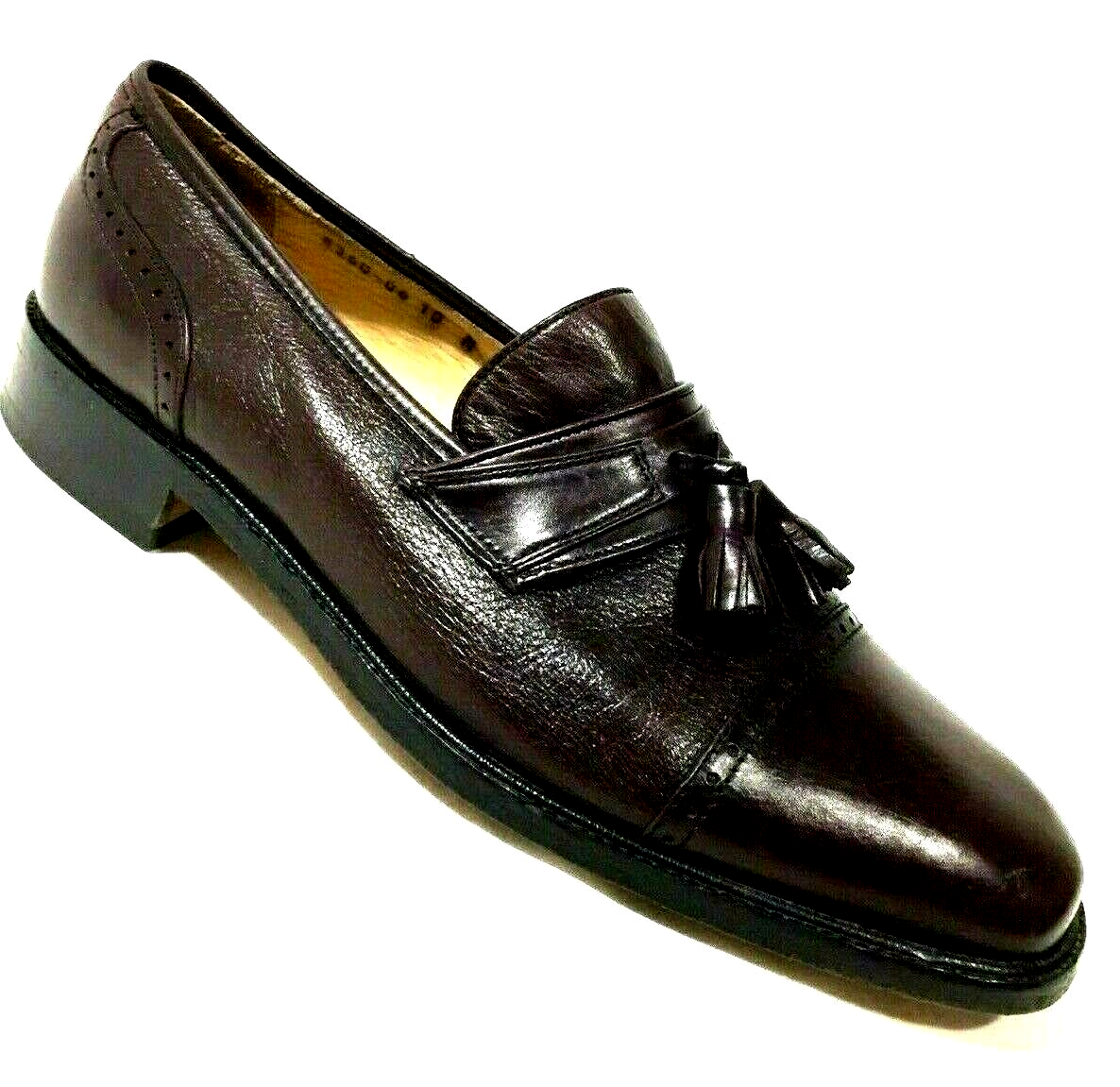 Vito Rufolo Shoes Men 10 Tassel Loafer Cap Toe Italy Leather  display picture 3