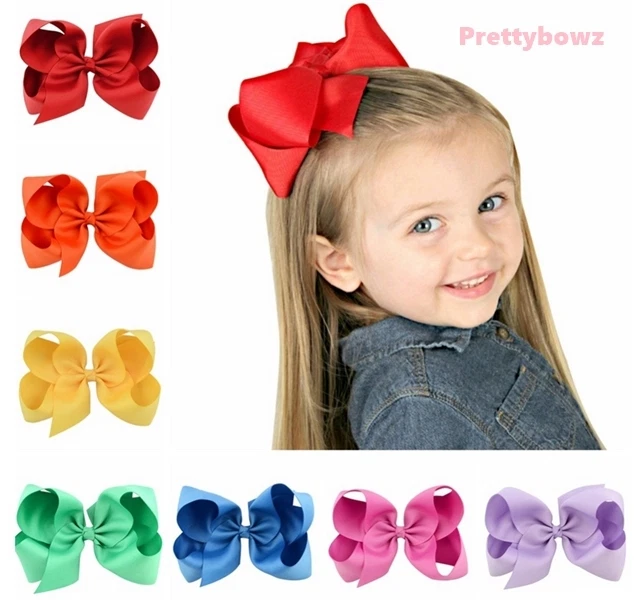 6" Big Bow Hair Bow Pin Alligator Clip Girls Ladies - Image 2 of 4