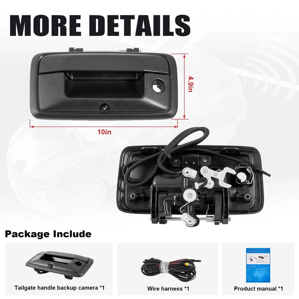 Backup Camera with Tailgate Handle For 2014-2018 Chevy Silverado/GMC Sierra 1500 - Image 3 of 4