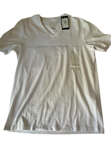 Armani Exchange Men's Slim Fit V-Neck Short Sleeve Cotton Blend T-Shirt ...