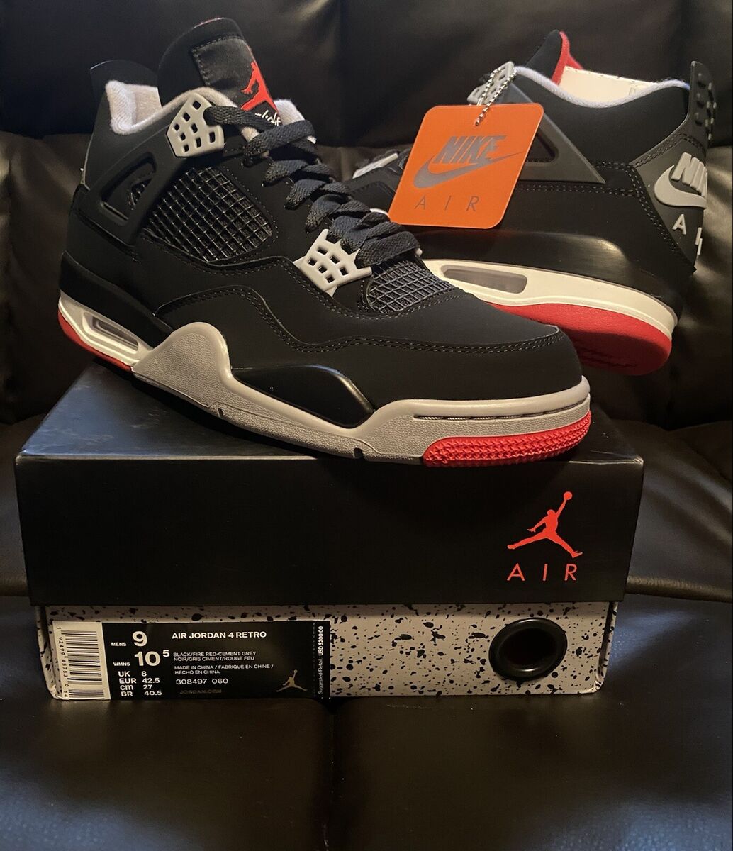 Jordan Retro 4 (IV) Bred; Size 9. 2019 Release BRAND NEW/DS Jordan Retro 4 (IV) Bred; Size 9. 2019 Release BRAND NEW/DS